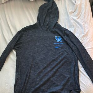 Nike Kentucky Charcoal Hoodie with Blue Accents